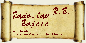 Radoslav Bajčić vizit kartica